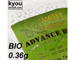 Billes 0.36 gr Bio Advance - Kyou Airsoft | Équipement Sportif