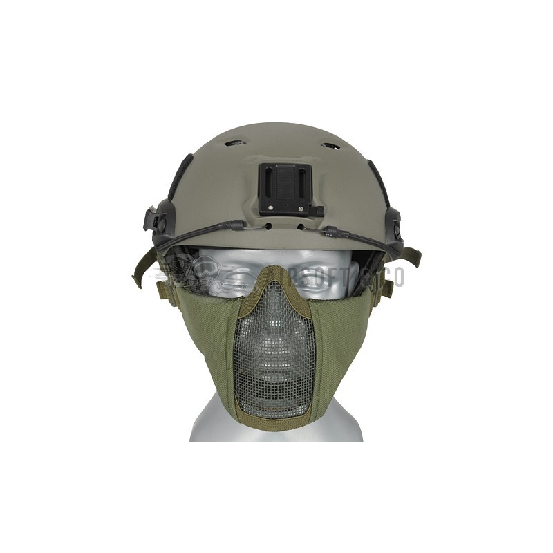 Masque bas de visage semi-grillagé pour casque - Équipement sportif