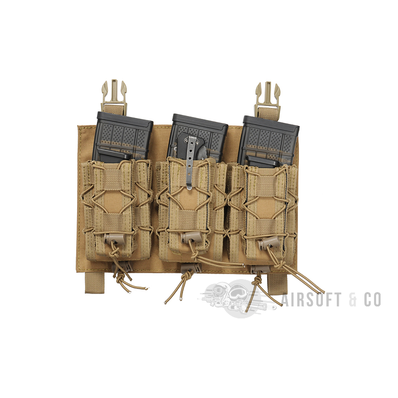 Porte-chargeurs Molle M4 / PA (3 emplacements) BUAPCC - Coyote Brown