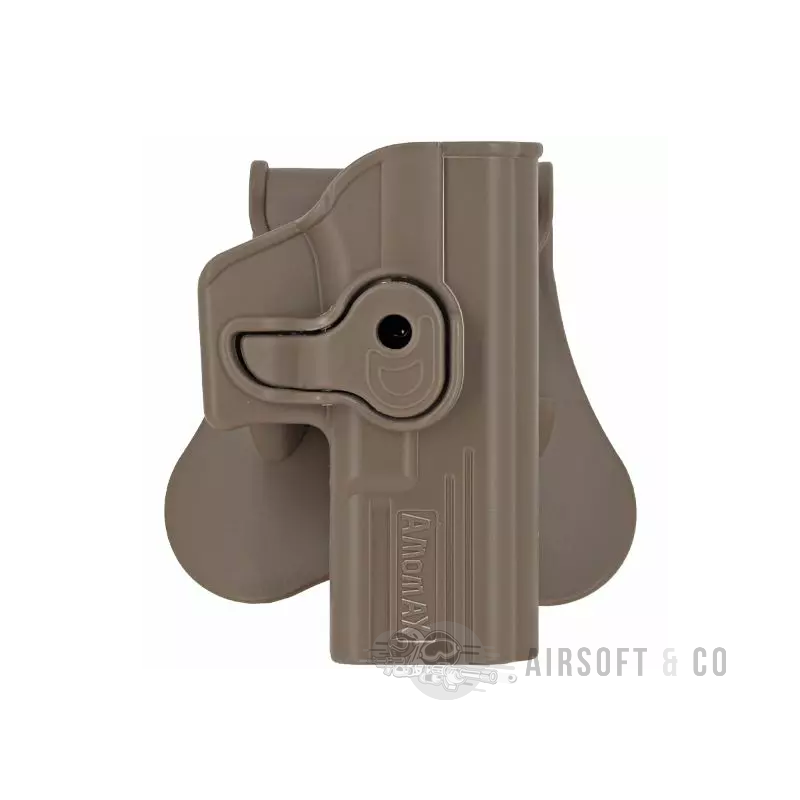 Holster droitier AMOMAX pour GLOCK 17 G2 (FDE) - Équipement Sportif