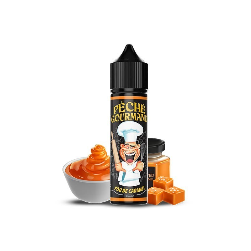 Fou de caramel - Péché Gourmand 50ml - E-liquide haut de gamme