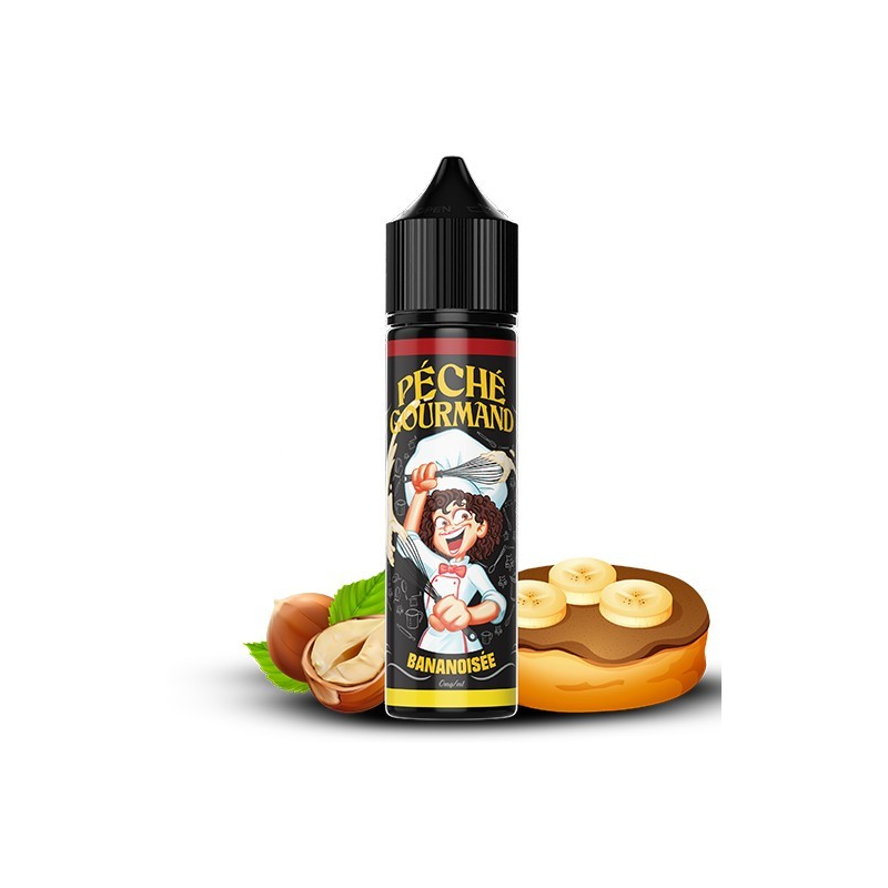 Bananoisée - Péché Gourmand 50ml | E-liquide Gourmand sans Nicotine