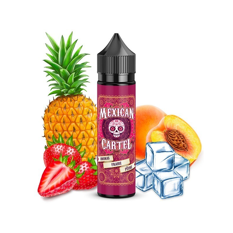 E-liquide Ananas Fraise Pêche - Mexican Cartel 50ml | Cigarettes Électroniques