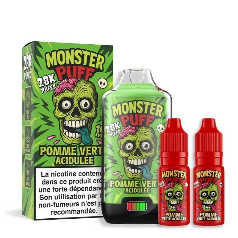 Monster Puff 28K - Pomme Verte Acidulée | Vaping Premium