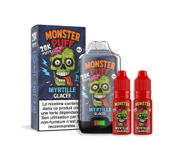 Myrtille Glacée - Monster Puff 28K : Kit Vape Performant et Autonome