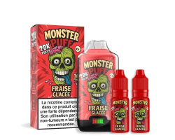 Fraise glacée - Monster Puff 28K | Kit Cigarettes Électroniques