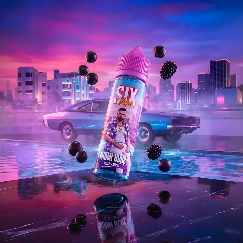 MIAMI BLUE - Six Vape 50ml | E-liquide Premium sans Nicotine
