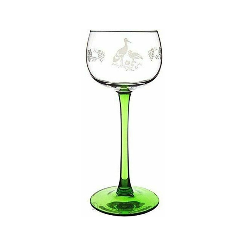 Verre Alsace mat cigognes 15.5 cl - Élégance et qualité