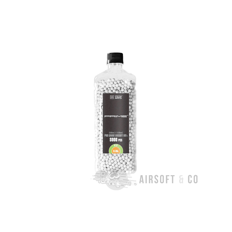 Billes Specna Arms Prime 0.30 g Bio - Bouteille 5000 Billes | Équipement Sportif