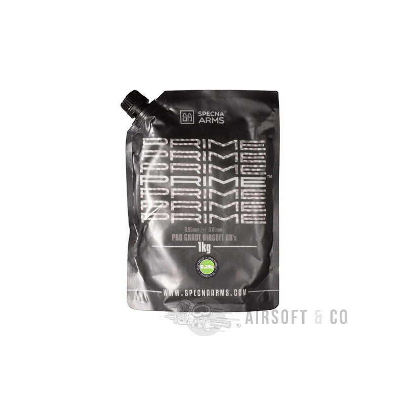 Billes SPECNA ARMS PRIME 0.25 g Standard - Sachet de 1 kg | Équipement Sportif