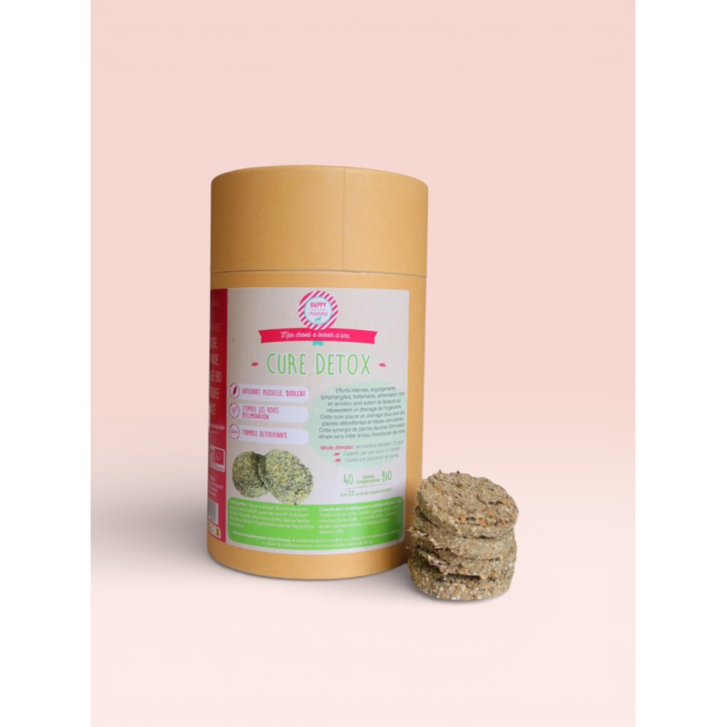 DETOX HAPPY CRACKERS 40 PALETS - Cure Detox Bio pour Chevaux