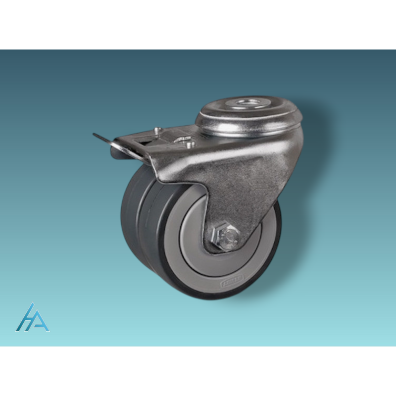 Roulette jumelée pivotante 50 mm - Capacité 60 Kg