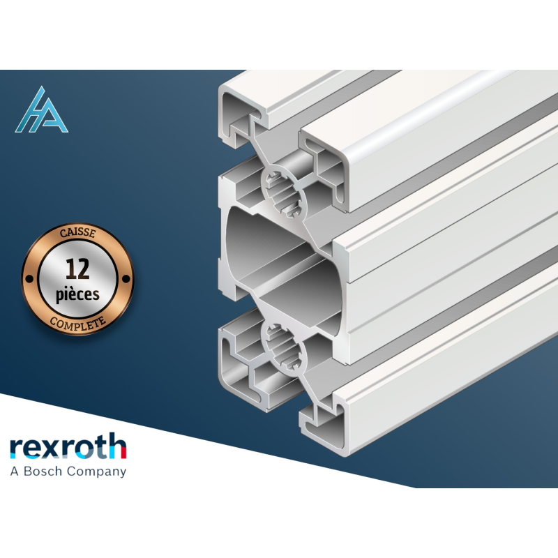 Caisse de 12 profilés aluminium d'étayage 45x90L - Bosch Rexroth