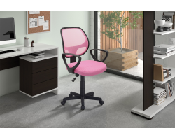 Chaise de bureau 'Hippa' Mesh rose - Confort et élégance