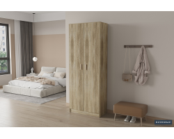 Armoire de rangement 'Space' 2 portes et 5 étagères Sonoma - Meubles modernes