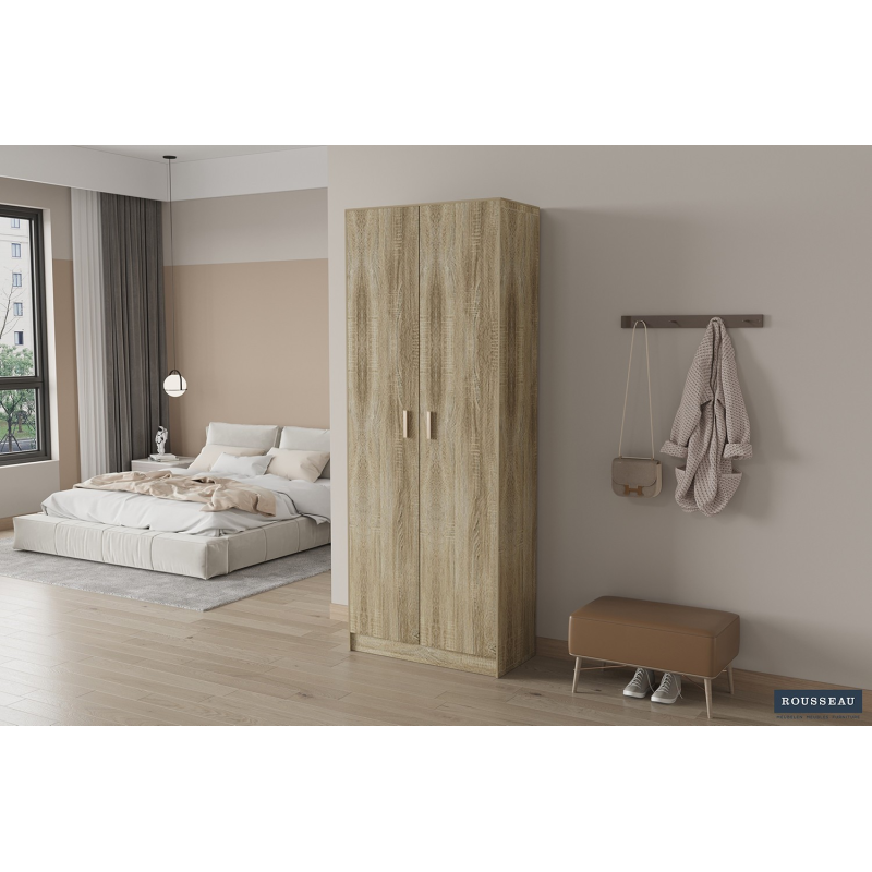Armoire de rangement 'Space' 2 portes et 5 étagères Sonoma - Meubles modernes