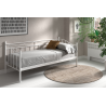 Lit 'Sablo' 90x200 avec sommier blanc - Élégance moderne pour votre chambre