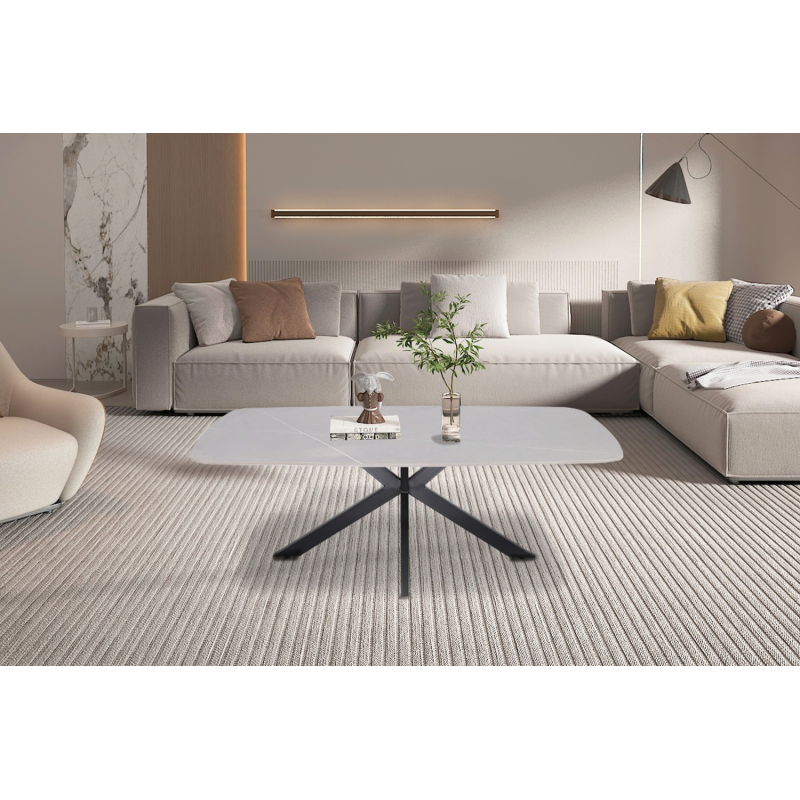 Table basse Apollo 130 cm Ovale - Pierre Gris