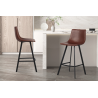 Chaise de comptoir Ozan PU Brun - Élégance et Confort