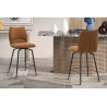 Chaise de comptoir 'Lara' - Tissu Ote Sea 500 Pivotant Rouille