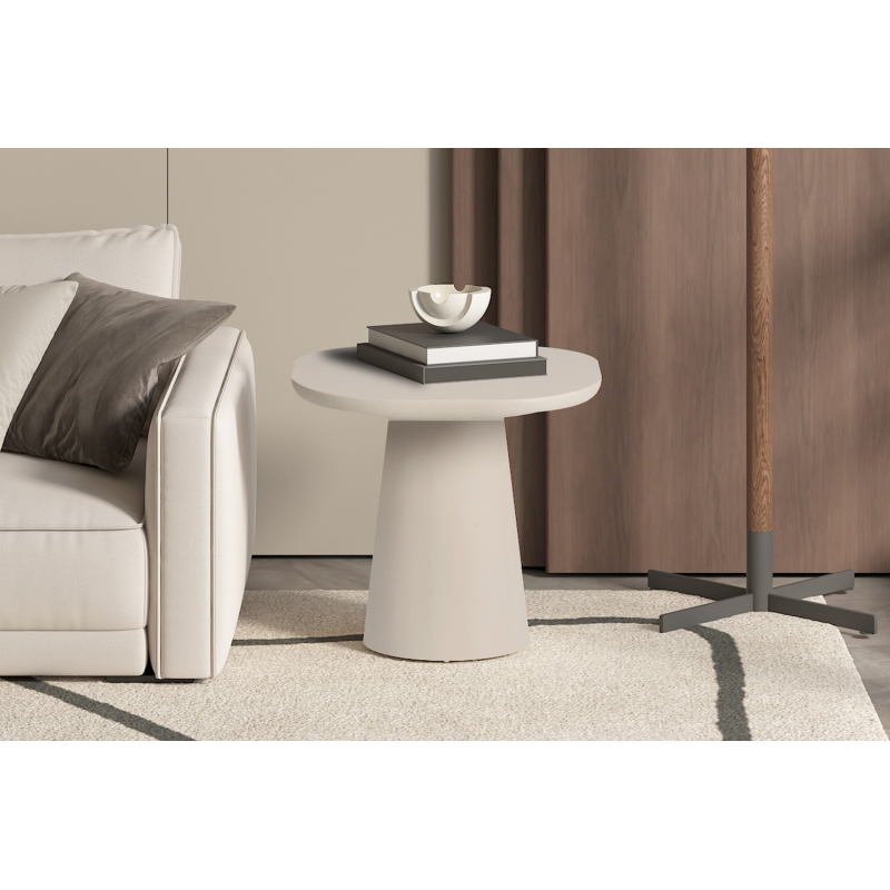 Table basse 'Tavira' en ciment beige - Design moderne | Homelands
