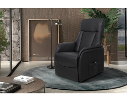 Fauteuil releveur électrique Miami PU Noir - Confort et Élégance