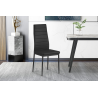 Set de 4 chaises 'Cato/Kenzo' en PU Noir - Élégance et Confort