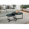 Table basse Laveu - Set de 2 en bois de manguier noir