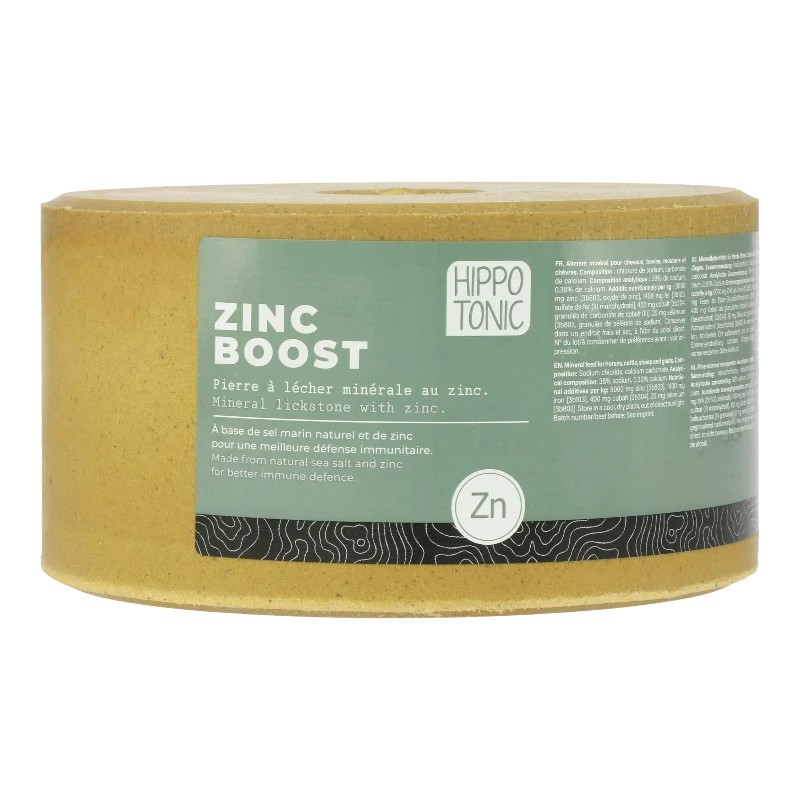 Pierre à sel ZincBoost 3 kg - Nutrition Minérale pour Chevaux